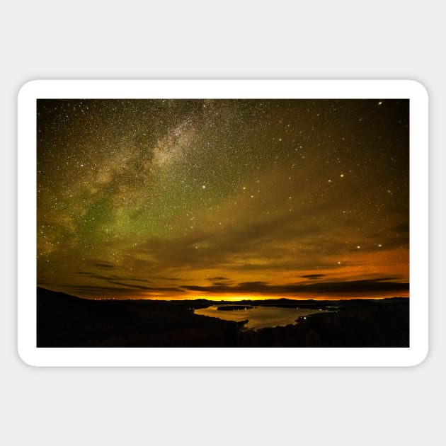 Rangeley Lake Milky Way Rangeley Maine Sticker by WayneOxfordPh